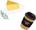 ケーキとコーヒーイラスト